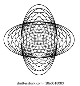 Circle lines .  Vector Illustration .Technology round Logo . Design element . Abstract Geometric shape .