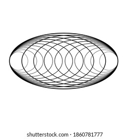 Circle lines .  Vector Illustration .Technology round Logo . Design element . Abstract Geometric shape .