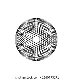 Circle lines .  Vector Illustration .Technology round Logo . Design element . Abstract Geometric shape .