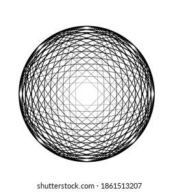 Circle lines .  Vector Illustration .Technology round Logo . Design element . Abstract Geometric shape .