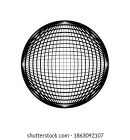 Circle lines .  Vector Illustration .Technology round Logo . Design Globe element . Abstract Geometric shape . Spirograph