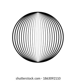 Circle lines .  Vector Illustration .Technology round Logo . Design Globe element . Abstract Geometric shape . Spirograph