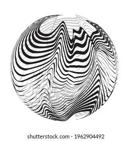 Circle lines .  Vector Illustration .Technology round Logo . Design Globe element . Abstract Geometric shape