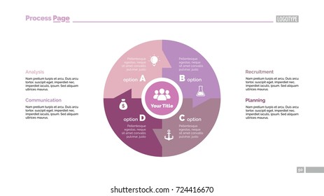 Circle Linked Four Sectors Slide Template