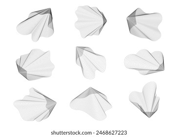 Circle liquid shape with blend line. Technology concept design. Geometric element