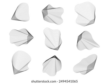 Circle liquid shape with blend line. Technology concept design. Geometric element