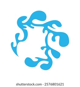 Circle liquid water design vector