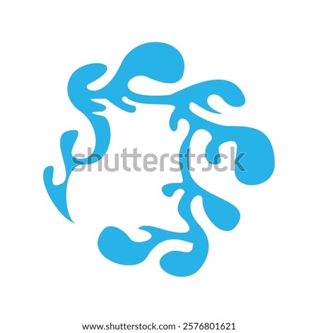 Circle liquid water design vector