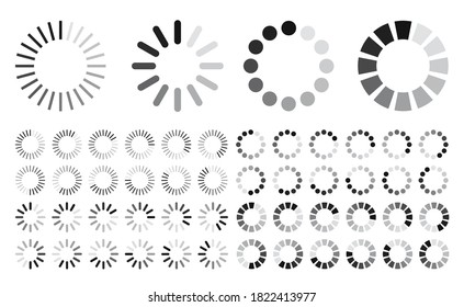 Circle loader. Loading icon. Progress bar for upload download round process. Website loading icon. Vector illustration