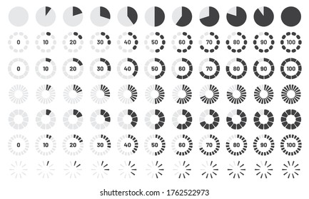Circle loaders vector collection. Indicator loading for web design and application UI