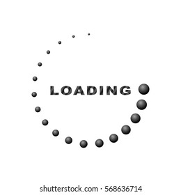Circle loading 3d (black)