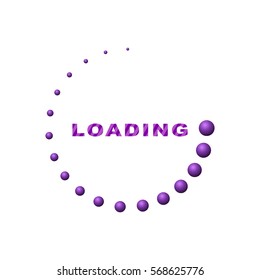 Circle loading 3d (purple)