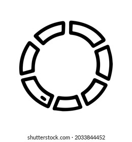 Circle loading black line vector doodle simple icon
