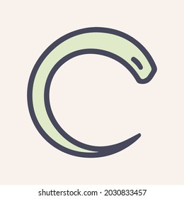 Circle loading color vector doodle simple icon