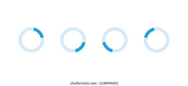 Circle Loading Icon Vector in Flat Design