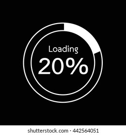 Circle Loading , Progress Bars indicator Icon Illustration design