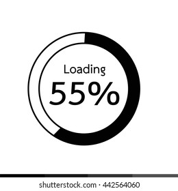 Circle Loading , Progress Bars indicator Icon Illustration design