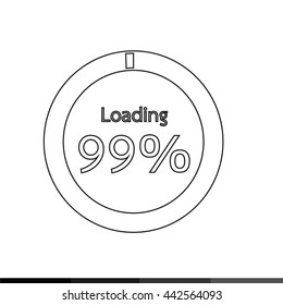Circle Loading , Progress Bars indicator Icon Illustration design