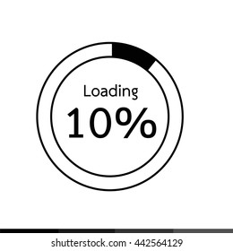 Circle Loading , Progress Bars indicator Icon Illustration design