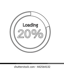 Circle Loading , Progress Bars indicator Icon Illustration design