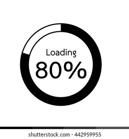 Circle Loading , Progress Bars indicator Icon Illustration design