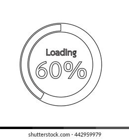 Circle Loading , Progress Bars indicator Icon Illustration design