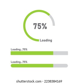 Circle loading and Progress icon circle diagrams load percentage loadin bar vector on white background. for web app banner logo design - Icon vector