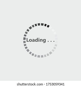Circle loading spinning Progress upload template buffering waiting indicator icon