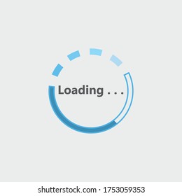 Circle Loading Spinning Progress Upload Template Stock Vector (Royalty ...