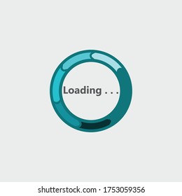 Circle loading spinning Progress upload template buffering waiting indicator icon