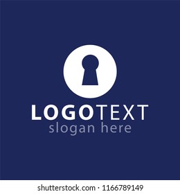 circle lock abstract logo icon template