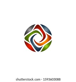 circle logo abstract design template