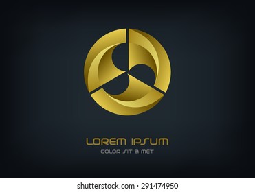 Circle Logo abstract vector design element template, Creative concept business logotype, Vector illustration Eps 10