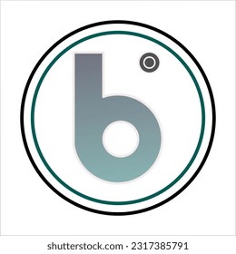 Circle logo b gradient color balance