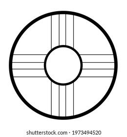 Circle logo with beautiful outline.