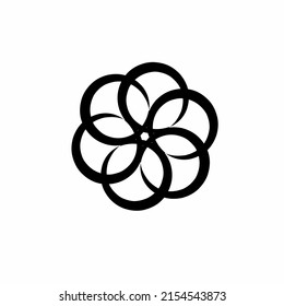 Circle logo in black and white vector illustration