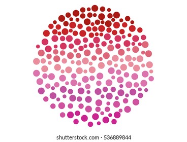 Circle logo from bubbles
vector illustration, abstract