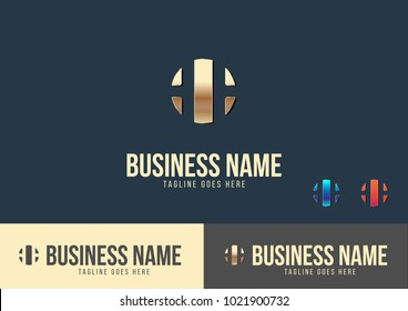 Circle Logo business card Design Vector Illustration