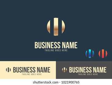 Circle Logo business card Design Vector Illustration