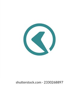 circle logo in checklist or plane wing logo vector