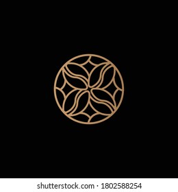 circle logo coffee, line logo coffee, eleegant coffe logo