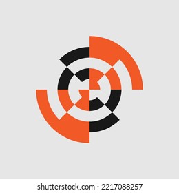 Circle logo with color space