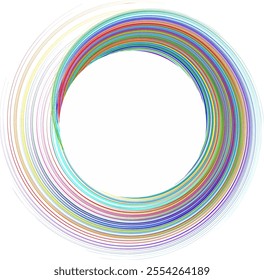circle logo with colored strokes