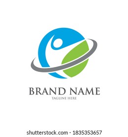 circle logo concept for heath care business, vector illustration