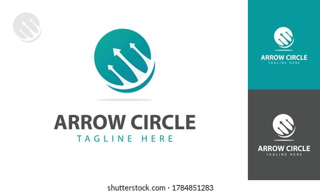 Circle Logo Design kombinierte Pfeile. Vektorgrafik