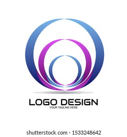 Circle logo design in eps.10. Simple, creative and easy to edit and to use.