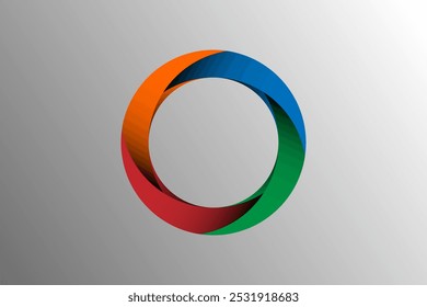 Circle logo design with modern color gradations