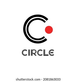 Circle Logo-Design auf weißem Hintergrund. Kreatives, einfaches Design. Vektor-Logo-Design