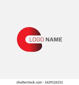 circle logo design with red colour