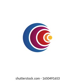 circle logo design with spiral shape
